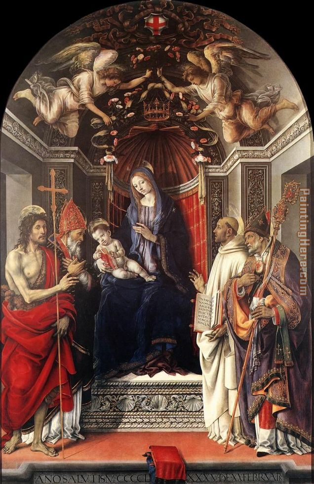 Signoria Altarpiece painting - Filippino Lippi Signoria Altarpiece art painting